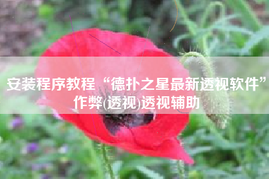 安装程序教程“德扑之星最新透视软件”作弊(透视)透视辅助