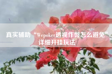 真实辅助“Wepoker透视作弊怎么避免	”详细开挂玩法