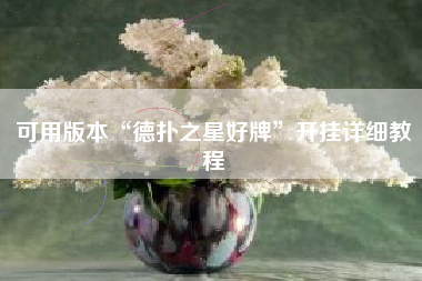 可用版本“德扑之星好牌”开挂详细教程