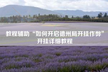 教程辅助“如何开启德州局开挂作弊”开挂详细教程