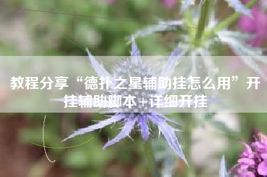 教程分享“德扑之星辅助挂怎么用	”开挂辅助脚本+详细开挂
